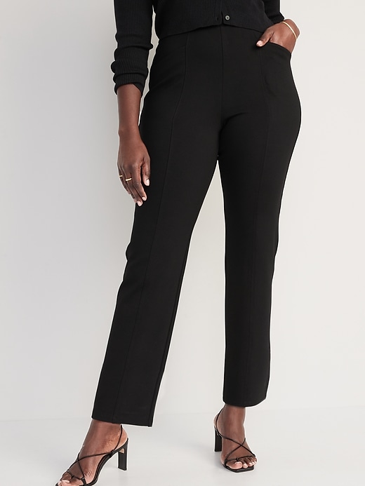 Image number 5 showing, Extra High-Waisted Stevie Straight Ankle Pants