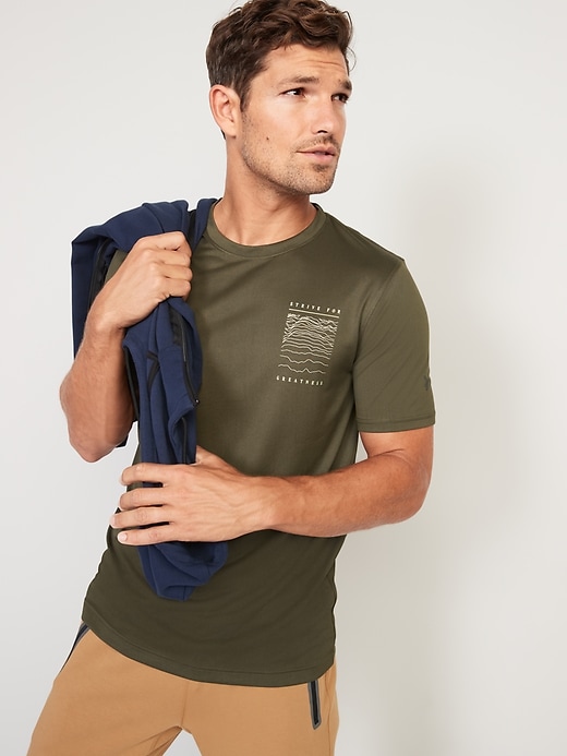 Image number 3 showing, Graphic Go-Dry Cool Odor-Control Core T-Shirt for Men
