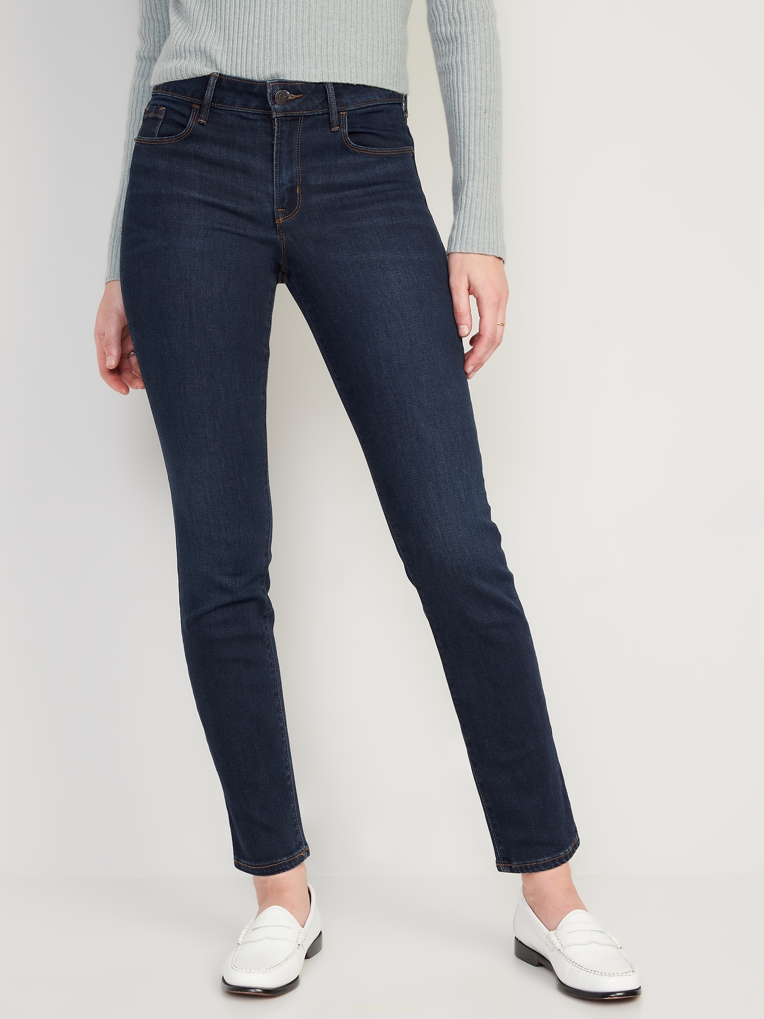 bedrag Reproduceren Eerbetoon Mid-Rise Power Slim Straight Jeans for Women | Old Navy