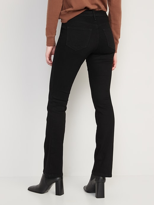 Image number 2 showing, Mid-Rise Kicker Boot-Cut Black Jeans for Women