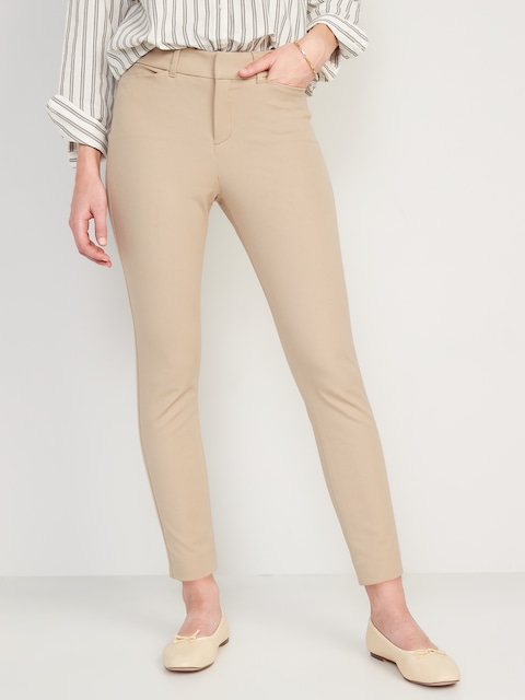 High-Waisted Pixie Skinny Ankle Pants - Mocha Taffy