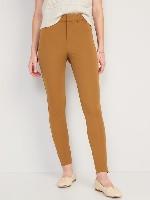 High-Waisted Pixie Skinny Pants - Bourbon