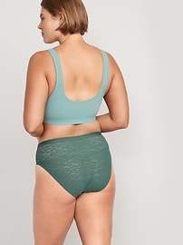View large product image 4 of 4. High-Waisted Mesh Bikini Underwear