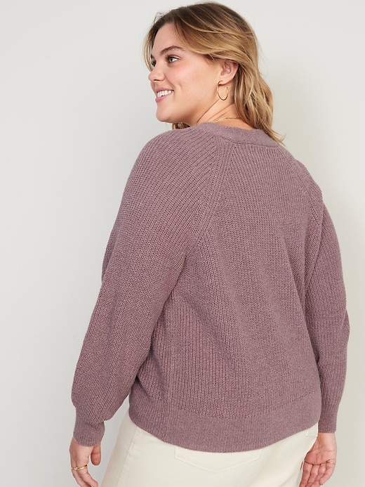 Image number 8 showing, Shaker-Stitch Cardigan Sweater