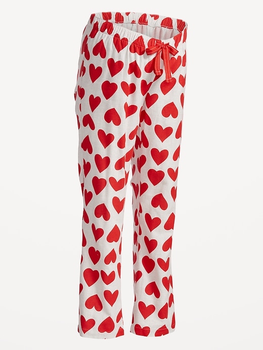 Image number 4 showing, Maternity Matching Printed Flannel Pajama Pants