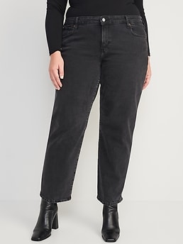 Low-Rise OG Loose Black Jeans for Women