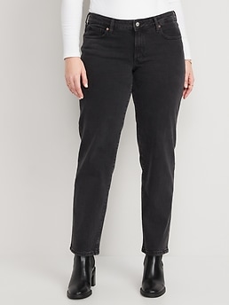 Low Loose Women's Jeans - Black