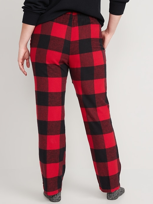 Image number 6 showing, Mid-Rise Flannel Pajama Pants