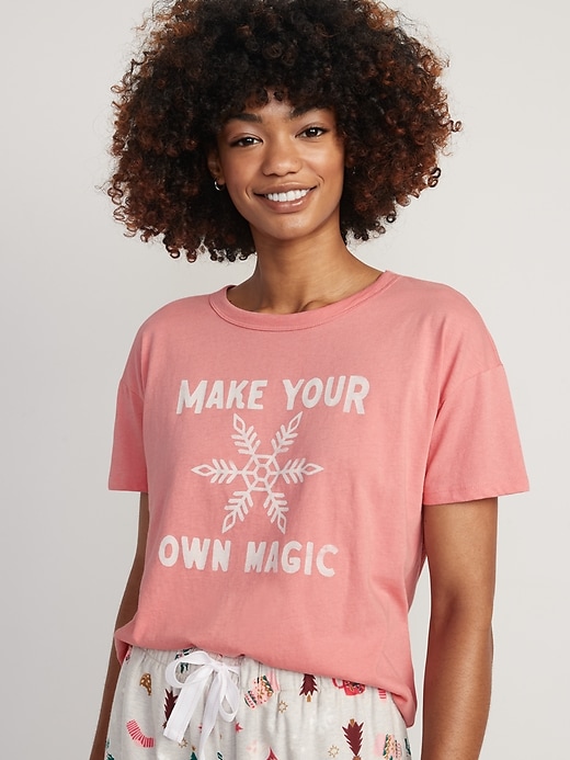 Image number 1 showing, Matching Holiday Graphic Easy T-Shirt