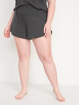 High-Waisted Sunday Sleep Dolphin-Hem Pajama Shorts for Women - 3.5-inch inseam