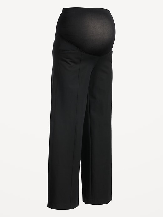 Image number 8 showing, Maternity Full-Panel Pixie Wide Leg Pants