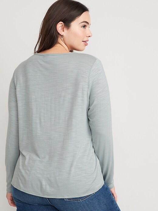 Image number 5 showing, Long-Sleeve Luxe Tunic T-Shirt for Women