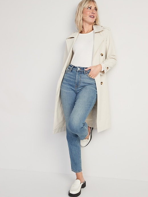 High-Waisted OG Straight Built-In Warm Ankle Jeans for Women | Old Navy