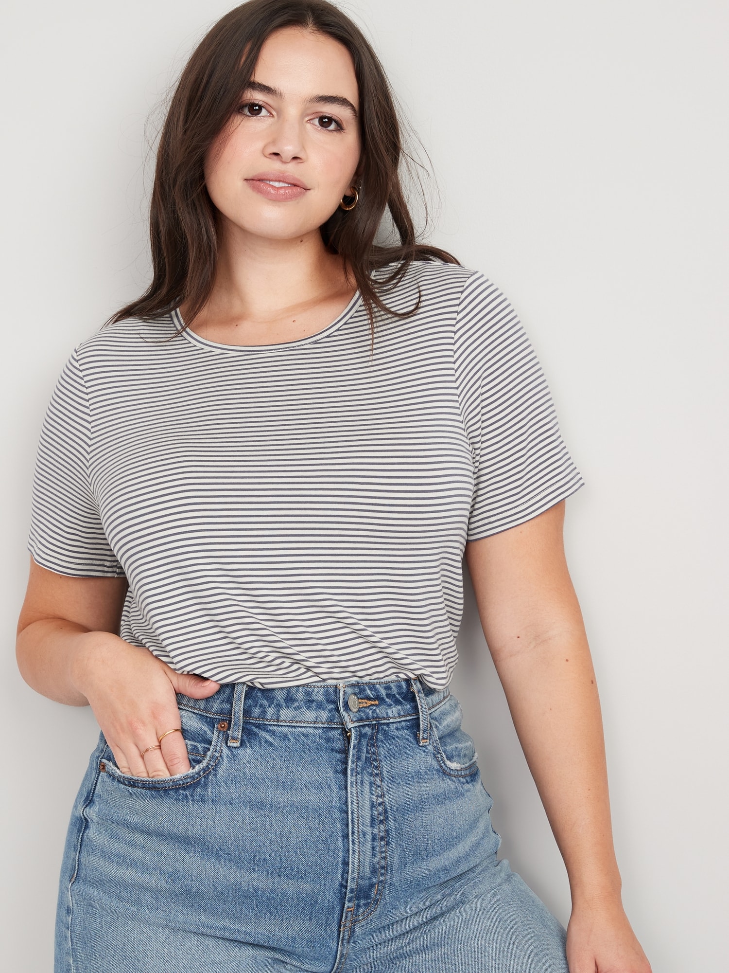Luxe Striped T-Shirt for Women | Old Navy | T-Shirts