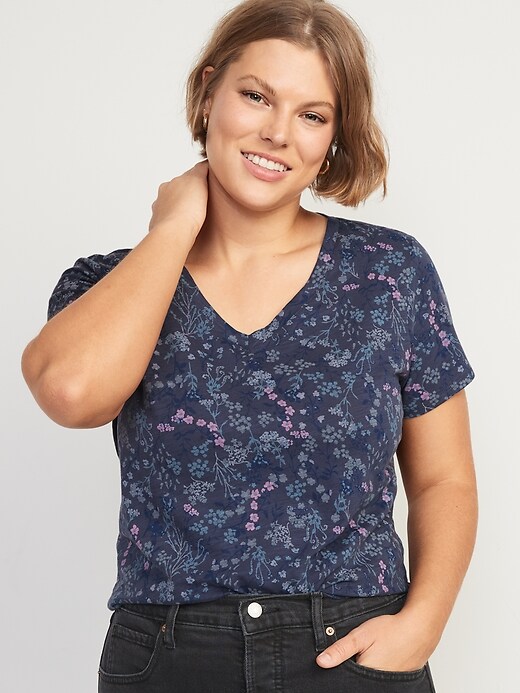 Image number 8 showing, EveryWear Floral Slub-Knit T-Shirt for Women