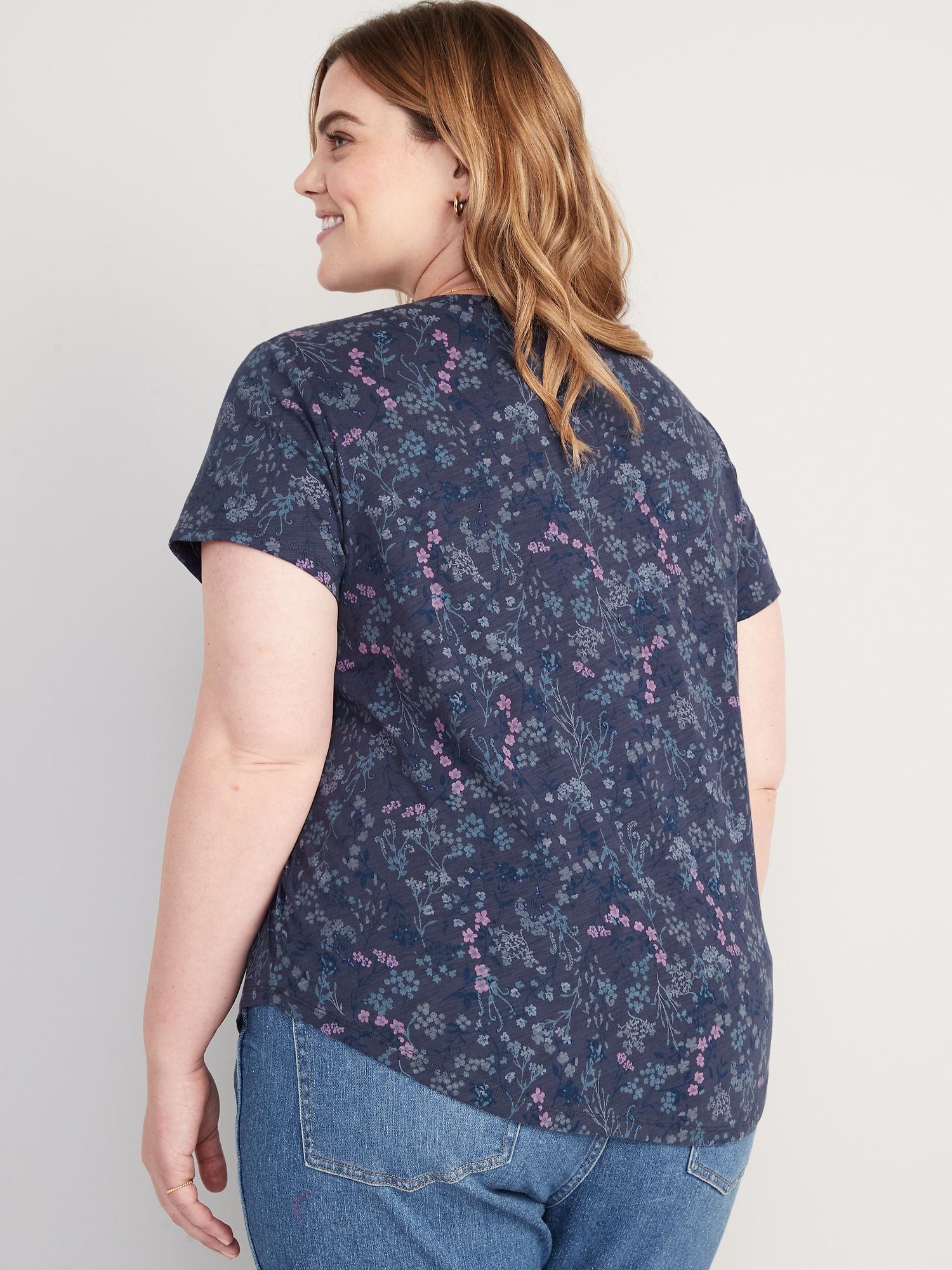 Everywear Floral Slub Knit T Shirt Old Navy