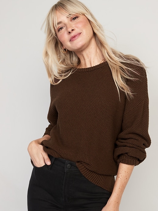 Image number 1 showing, Textured-Knit Tunic Sweater for Women