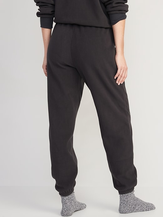 Image number 2 showing, High-Waisted Microfleece Lounge Jogger Sweatpants