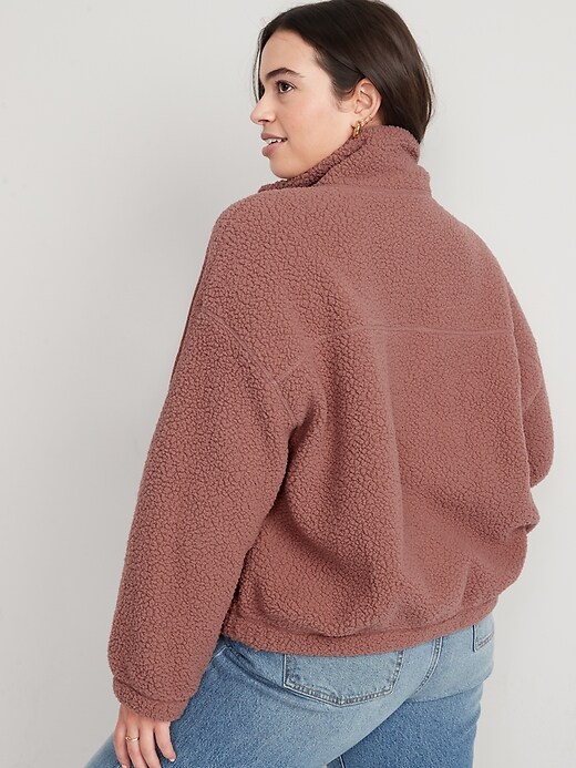 Image number 6 showing, Slouchy Sherpa Zip Jacket
