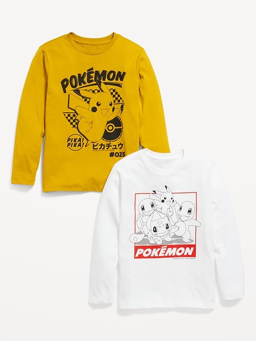 View large product image 1 of 2. Pokémon™ Pikachu & Friends Gender-Neutral T-Shirt 2-Pack for Kids