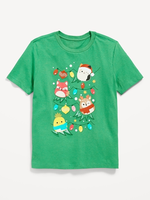 View large product image 1 of 2. Gender-Neutral Squishmallows® Holiday Graphic T-Shirt for Kids