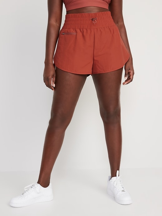 Image number 5 showing, Extra High-Waisted Dolphin-Hem Run Shorts for Women -- 2.5-inch inseam