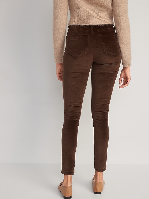 Image number 2 showing, High-Waisted Rockstar Super-Skinny Velvet Pants