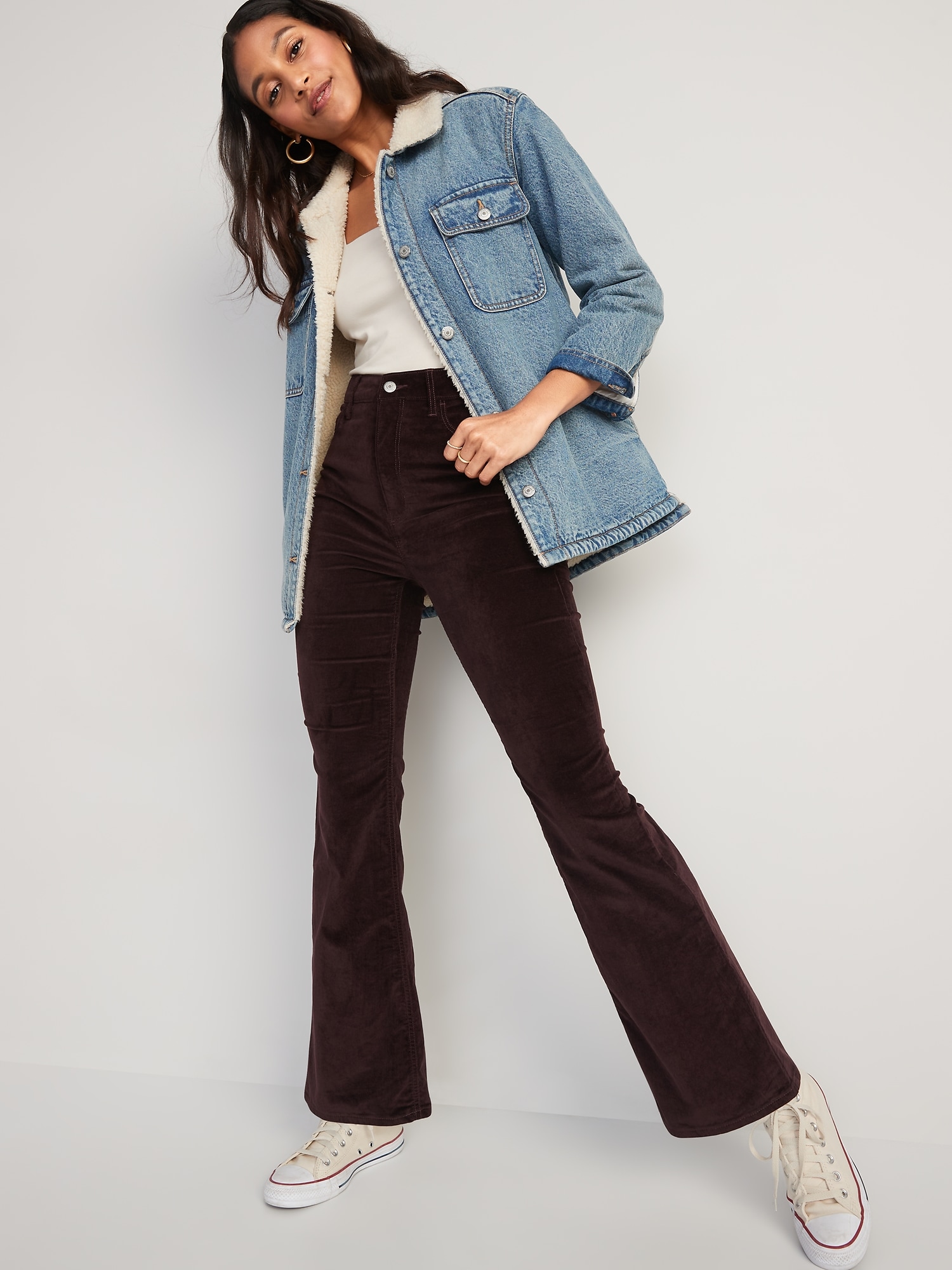 Best 25+ Deals for High Waisted Velvet Flare Pants