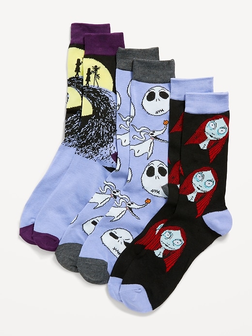 Disney© The Nightmare Before Christmas Gender-Neutral Socks 3-Pack for Adults