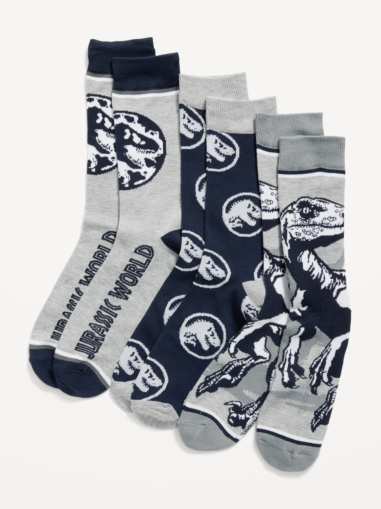 Jurassic World™ Gender-Neutral Socks 3-Pack for Adults | Old Navy