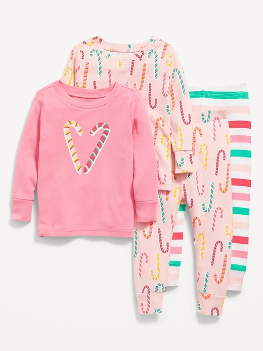 View large product image 1 of 1. Unisex 4-Piece Pajama Set for Toddler & Baby