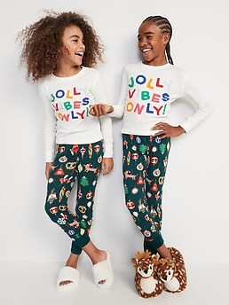 Matching Gender-Neutral Printed Snug-Fit Pajama Set for Kids