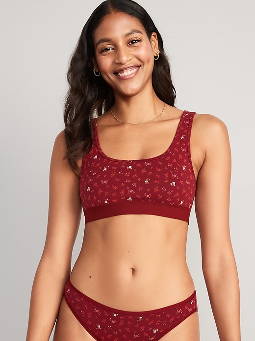 View large product image 1 of 7. Supima® Cotton-Blend Bralette Top