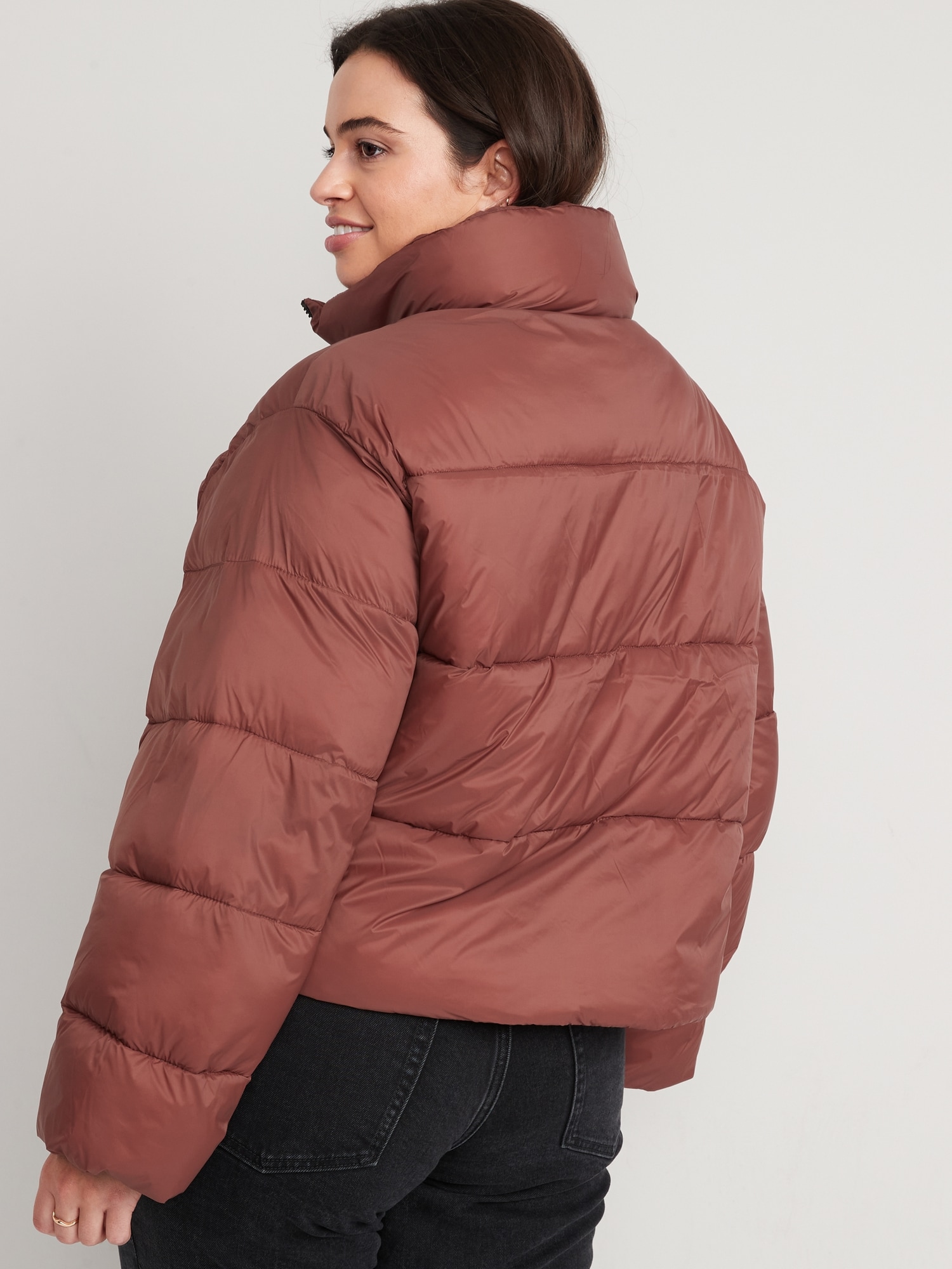 Water-Resistant Frost Free Short Puffer Jacket for Women