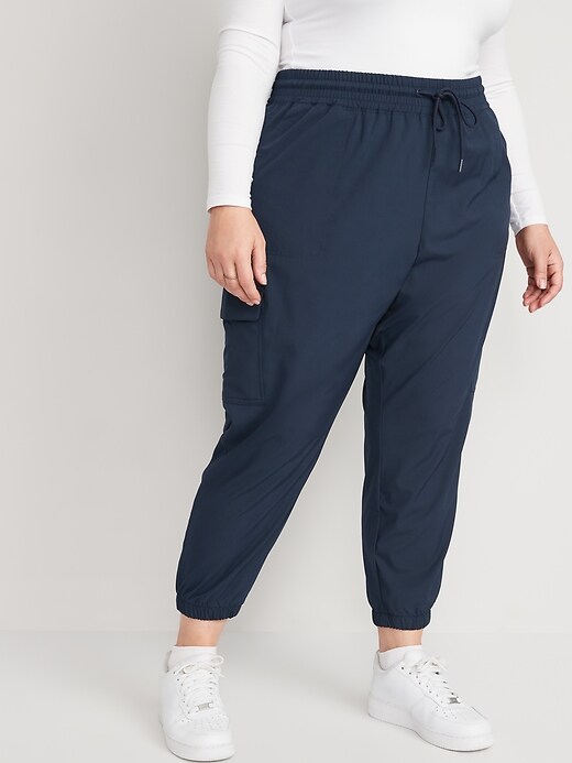 high waisted stretchtech cargo jogger pants for women