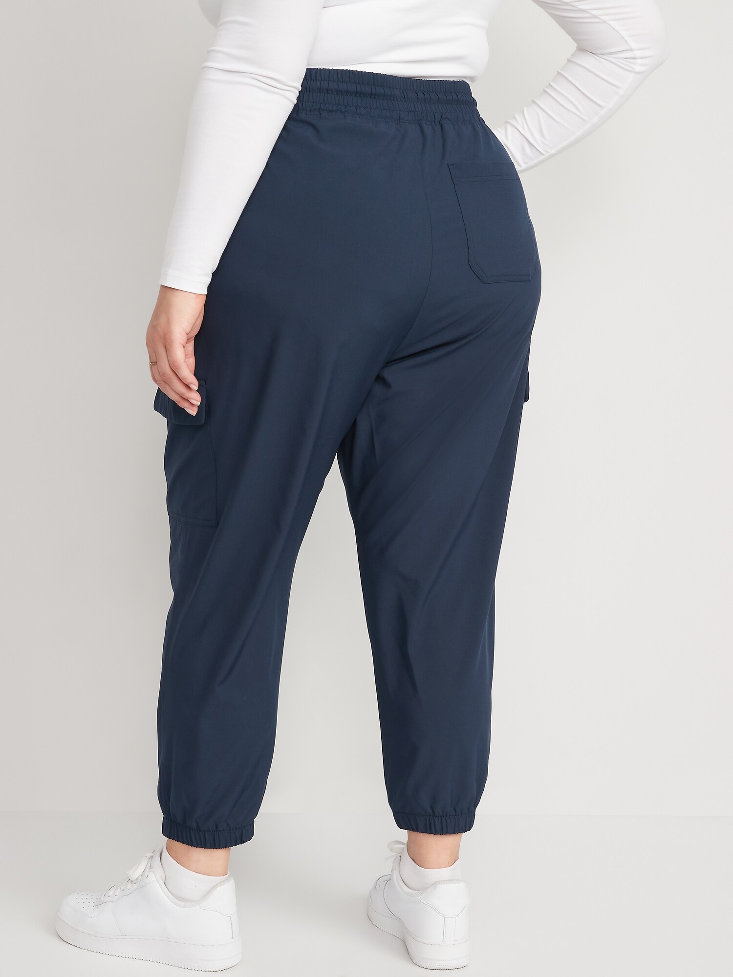 high waisted stretchtech cargo jogger pants for women