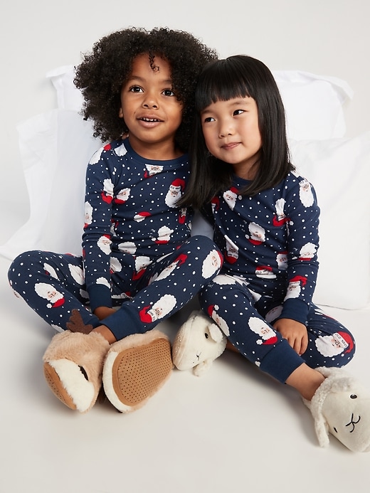View large product image 1 of 3. Unisex Matching Santa Claus Snug-Fit Pajama Set for Toddler