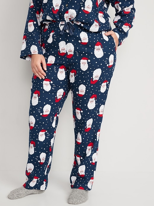 Image number 7 showing, Mid-Rise Flannel Pajama Pants