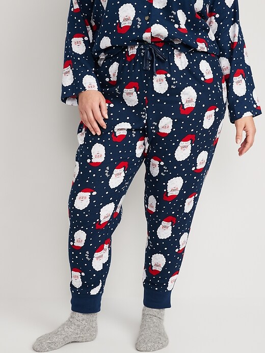 Printed Flannel Jogger Pajama Pants 