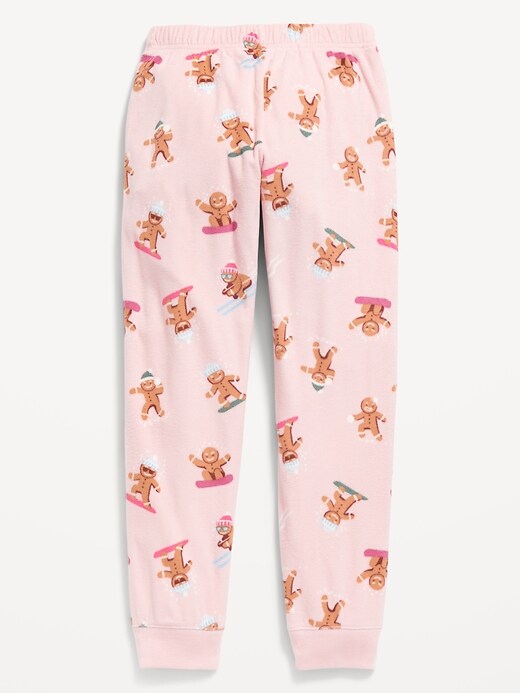 View large product image 2 of 2. Printed Microfleece Jogger Pajama Pants for Girls
