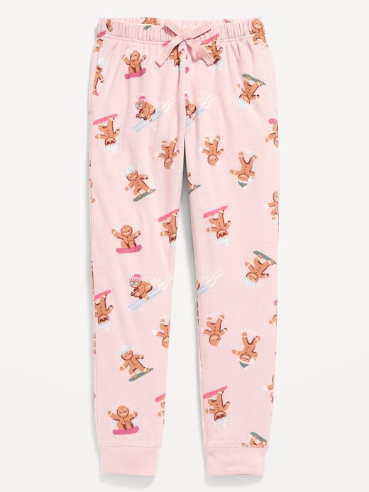 View large product image 1 of 2. Printed Microfleece Jogger Pajama Pants for Girls