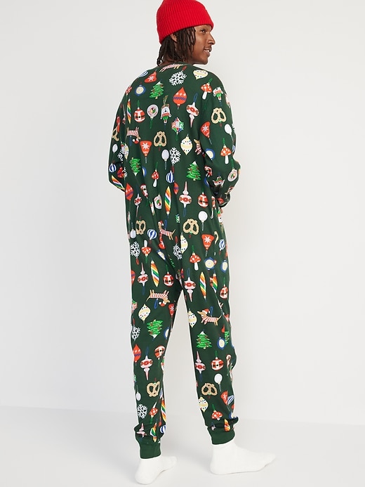 Image number 2 showing, Matching Christmas Print One-Piece Pajamas