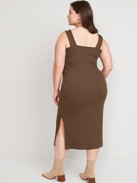 old navy fitted sleeveless rib-knit midi dress Sleeveless Rib-Knit Midi Dress