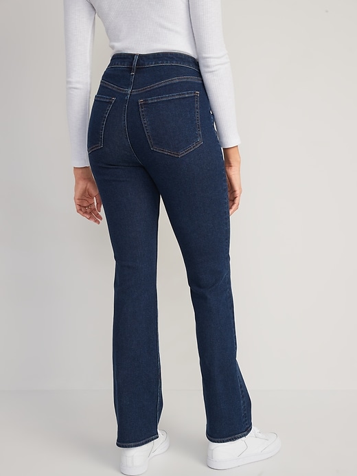 Image number 2 showing, Extra High-Waisted Button-Fly Kicker Boot-Cut Jeans