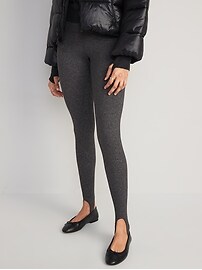 High-Waisted CozeCore Heathered Performance Stirrup Leggings