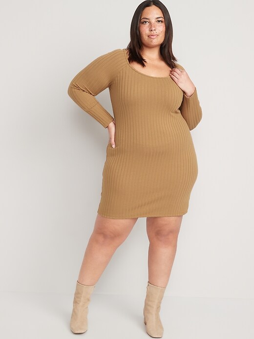 Image number 6 showing, Fitted Rib-Knit Mini Dress