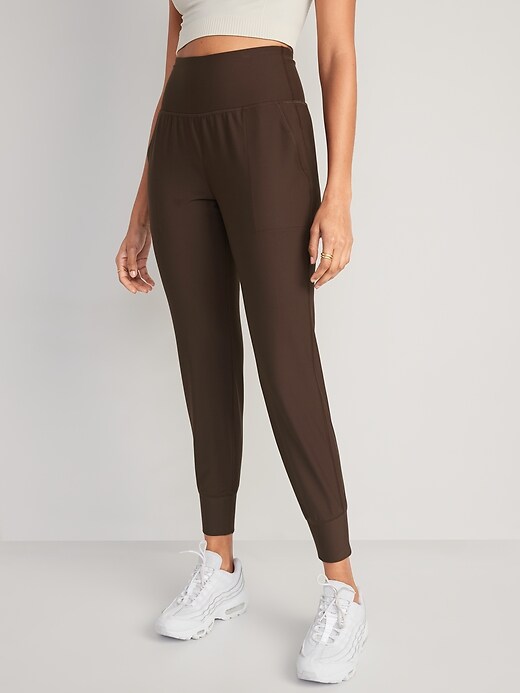 Image number 1 showing, High-Waisted PowerSoft 7/8-Length Joggers for Women