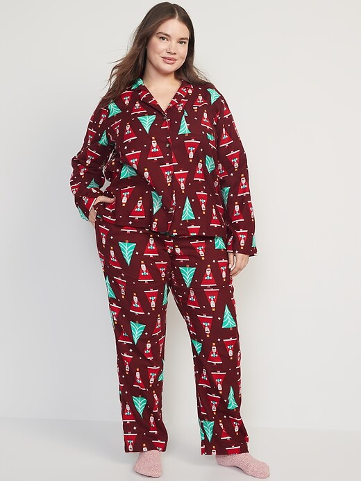 Image number 7 showing, Printed Flannel Pajama Set for Women