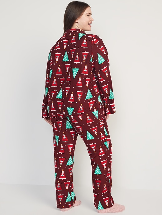 Image number 8 showing, Printed Flannel Pajama Set for Women