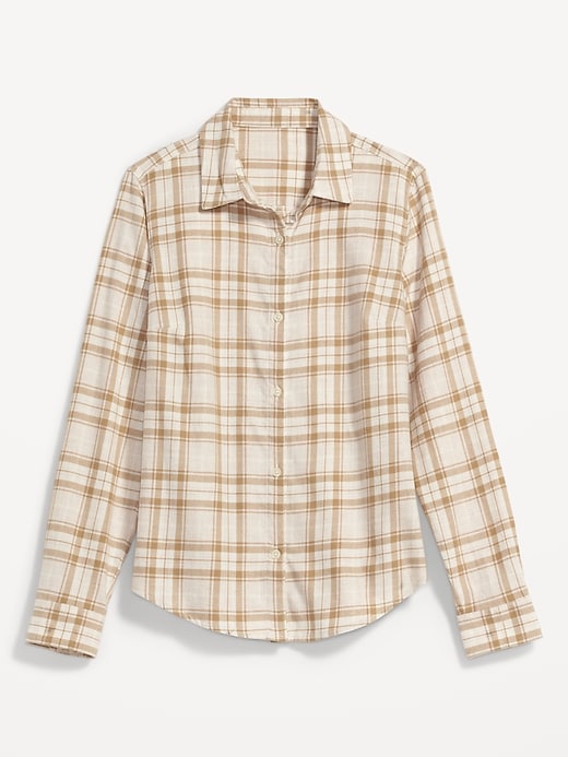 Image number 4 showing, Plaid Flannel Classic Shirt for Women